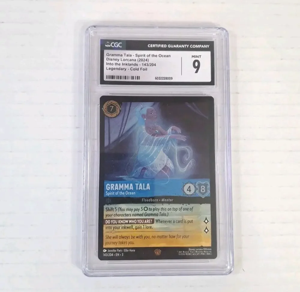 2024 Disney Lorcana Gramma Tala Spirit of Ocean #143 CGC 9 MINT Cold Foil Card